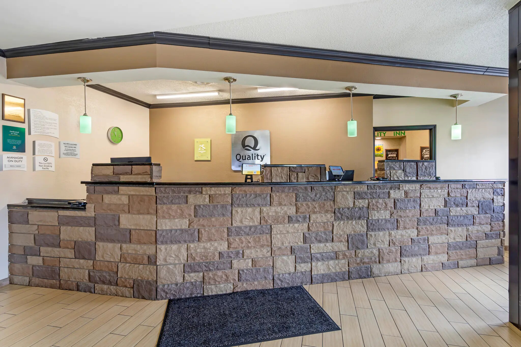 Front desk and lobby